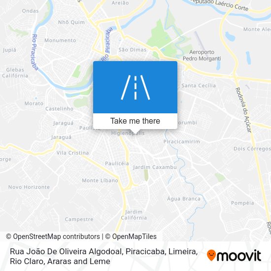 Rua João De Oliveira Algodoal map