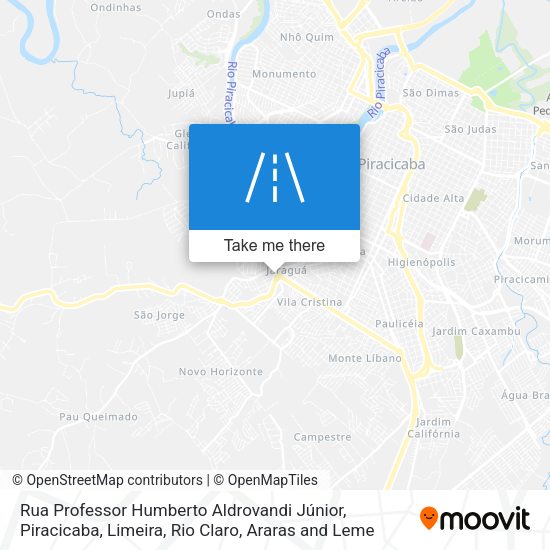 Rua Professor Humberto Aldrovandi Júnior map