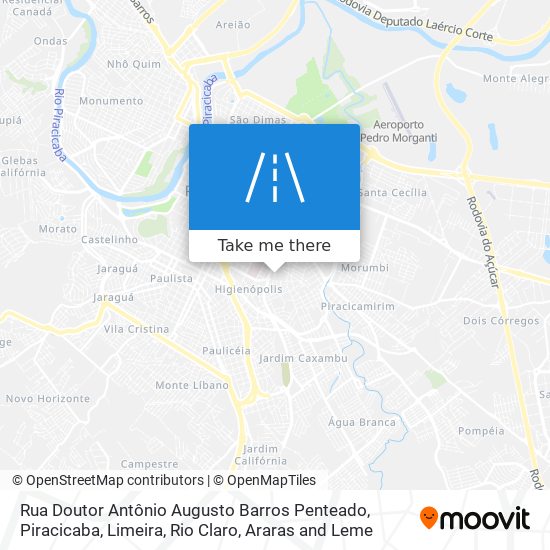 Mapa Rua Doutor Antônio Augusto Barros Penteado