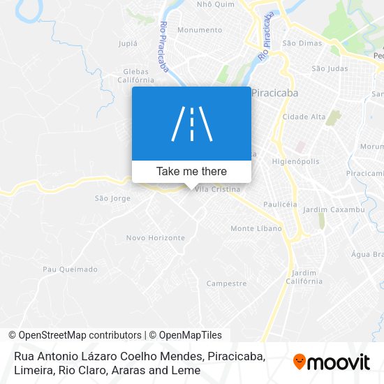 Rua Antonio Lázaro Coelho Mendes map