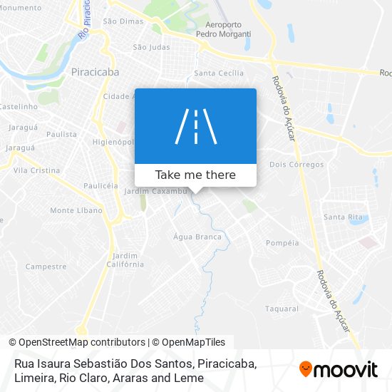 Mapa Rua Isaura Sebastião Dos Santos