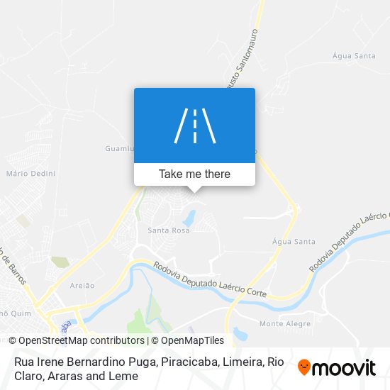 Mapa Rua Irene Bernardino Puga