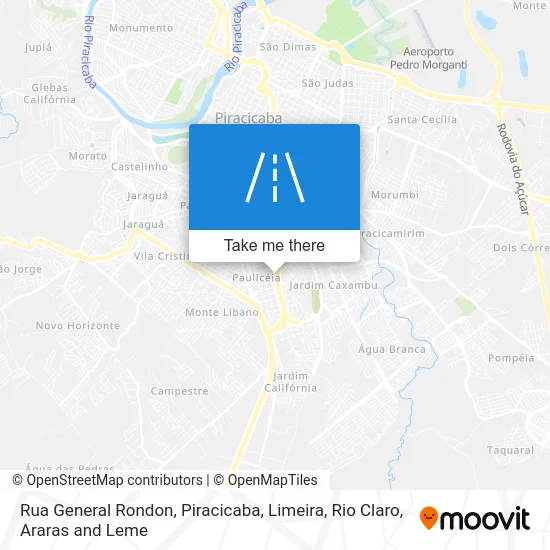 Rua General Rondon map