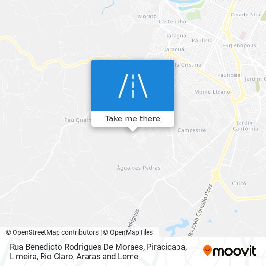 Mapa Rua Benedicto Rodrigues De Moraes