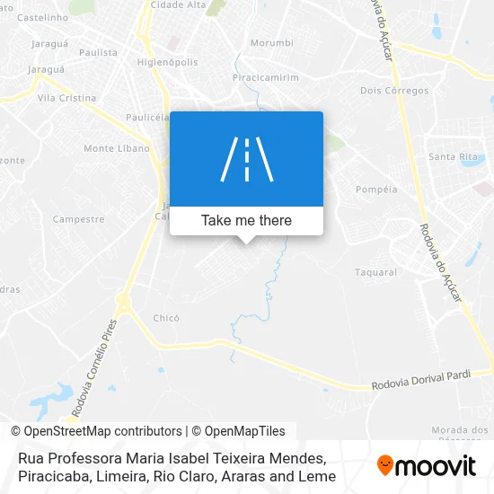 Rua Professora Maria Isabel Teixeira Mendes map