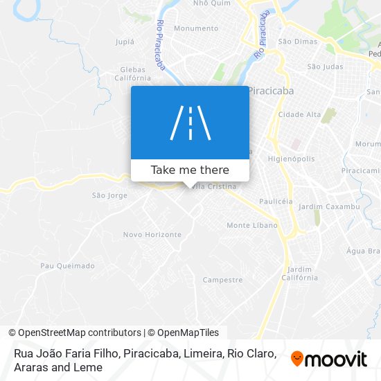 Mapa Rua João Faria Filho