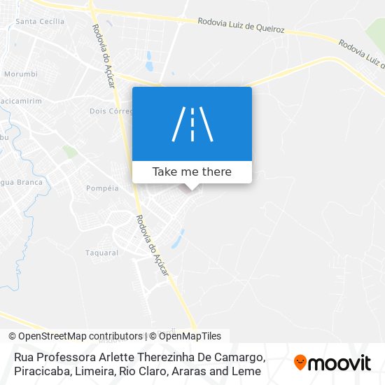 Mapa Rua Professora Arlette Therezinha De Camargo