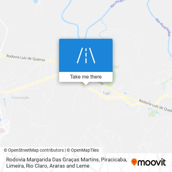 Mapa Rodovia Margarida Das Graças Martins