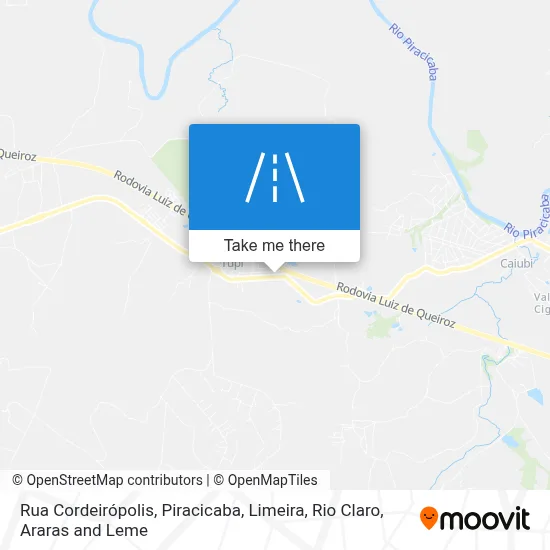 Rua Cordeirópolis map
