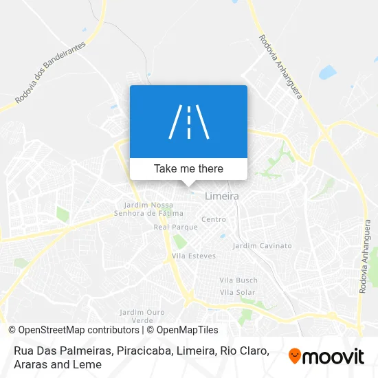 Rua Das Palmeiras map