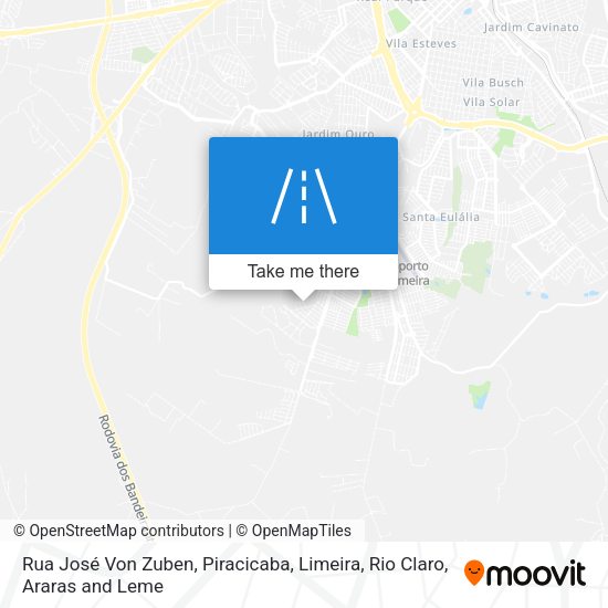 Rua José Von Zuben map