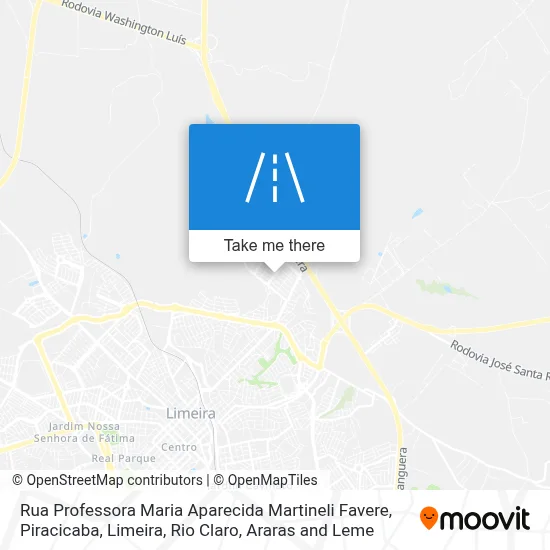 Rua Professora Maria Aparecida Martineli Favere map