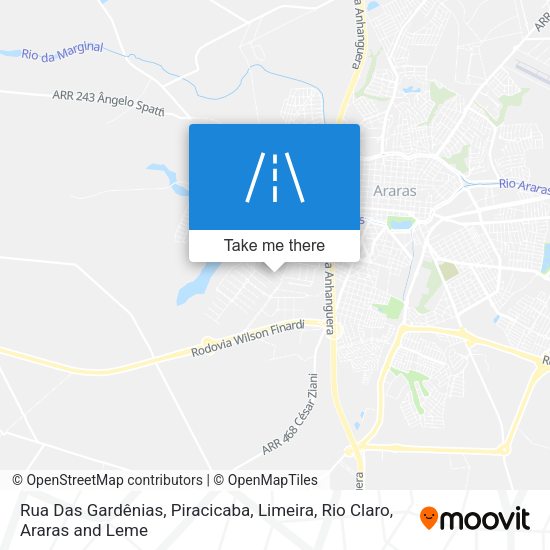 Rua Das Gardênias map