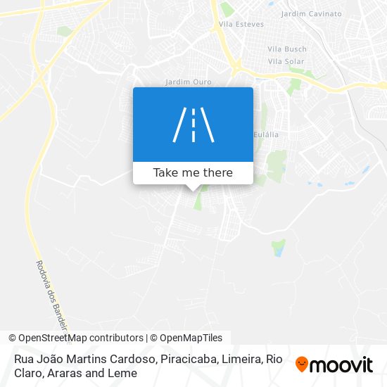 Mapa Rua João Martins Cardoso