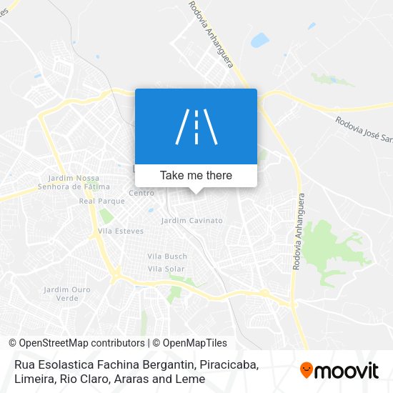 Rua Esolastica Fachina Bergantin map