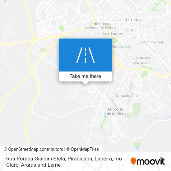 Rua Romeu Gialdini Stela map