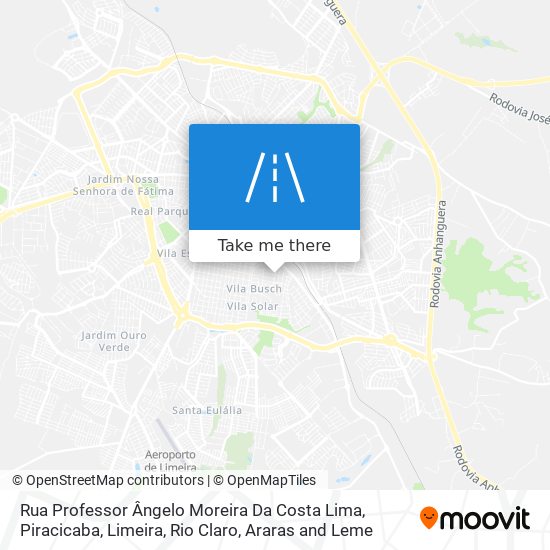 Mapa Rua Professor Ângelo Moreira Da Costa Lima