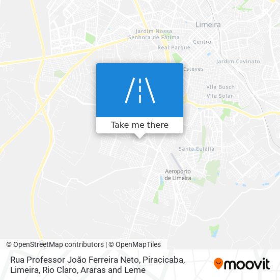 Mapa Rua Professor João Ferreira Neto