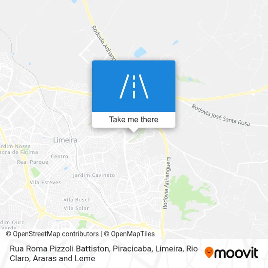 Rua Roma Pizzoli Battiston map