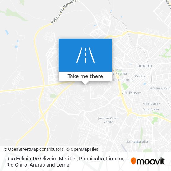 Mapa Rua Felício De Oliveira Metitier