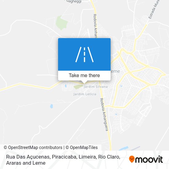 Rua Das Açucenas map