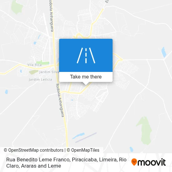 Rua Benedito Leme Franco map