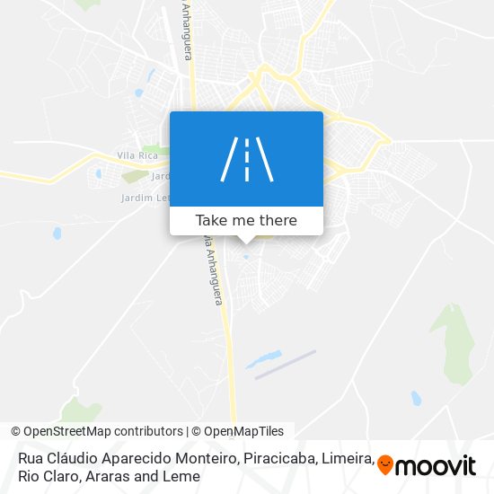 Mapa Rua Cláudio Aparecido Monteiro