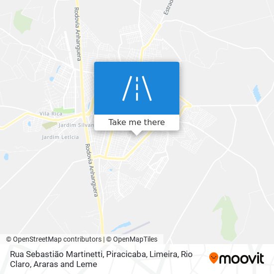 Mapa Rua Sebastião Martinetti