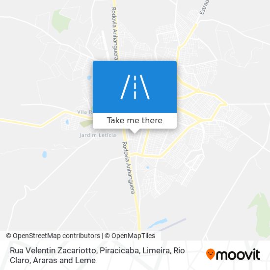 Mapa Rua Velentin Zacariotto