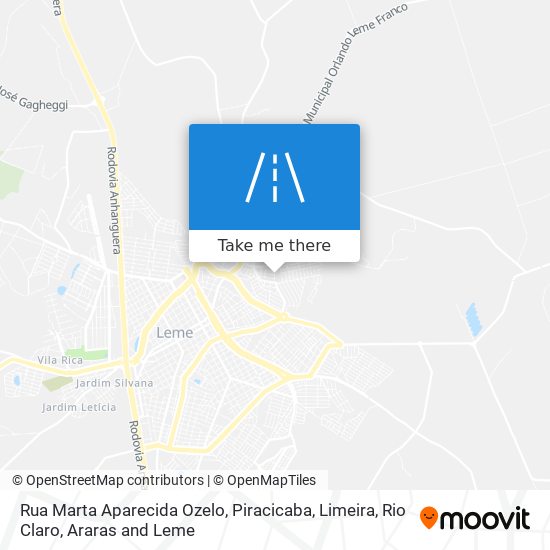 Mapa Rua Marta Aparecida Ozelo