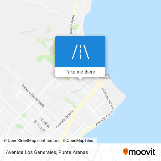 Mapa de Avenida Los Generales