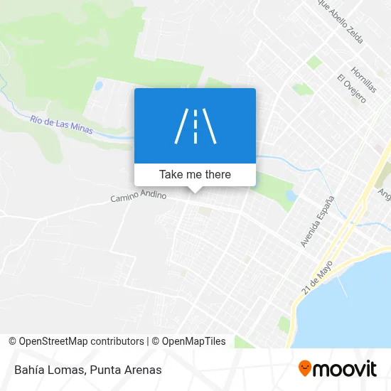 Bahía Lomas map