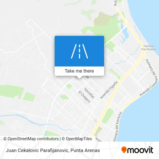 Juan Cekalovic Parafijanovic map