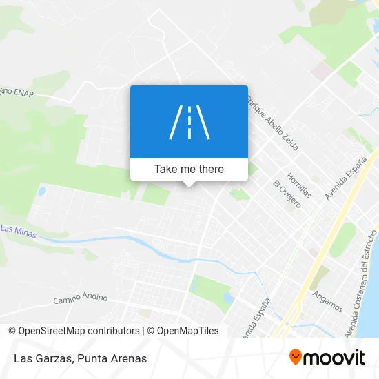 Las Garzas map