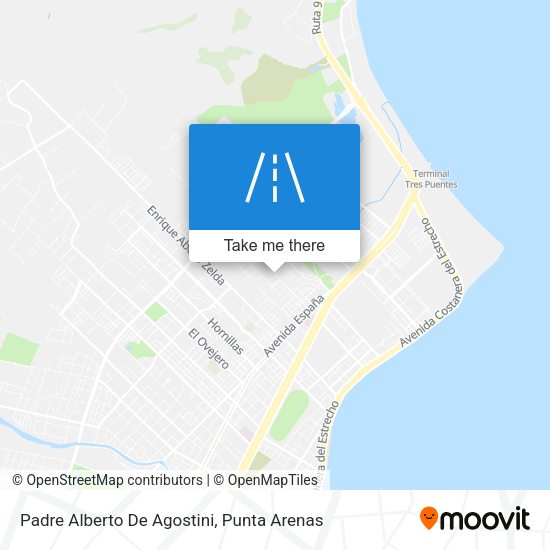 Mapa de Padre Alberto De Agostini