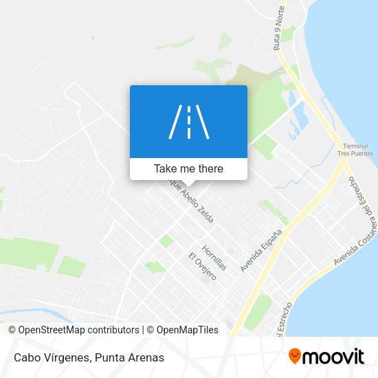 Cabo Vírgenes map