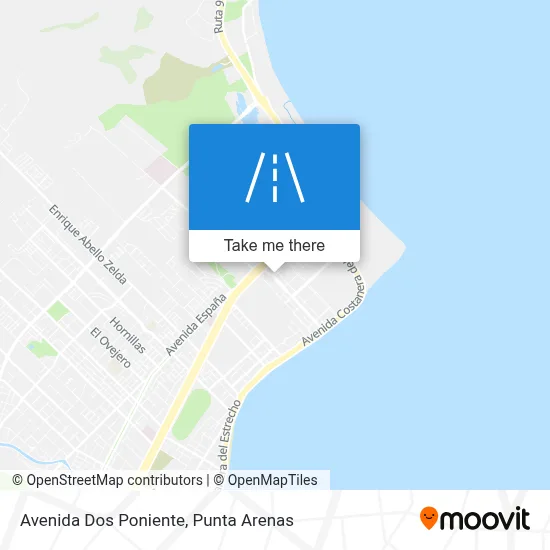 Avenida Dos Poniente map