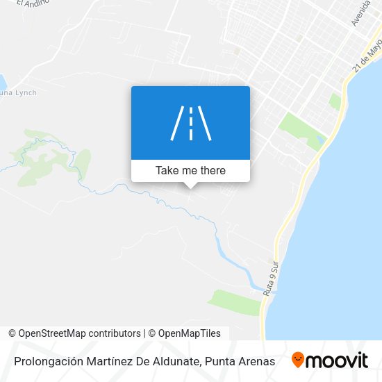 Mapa de Prolongación Martínez De Aldunate