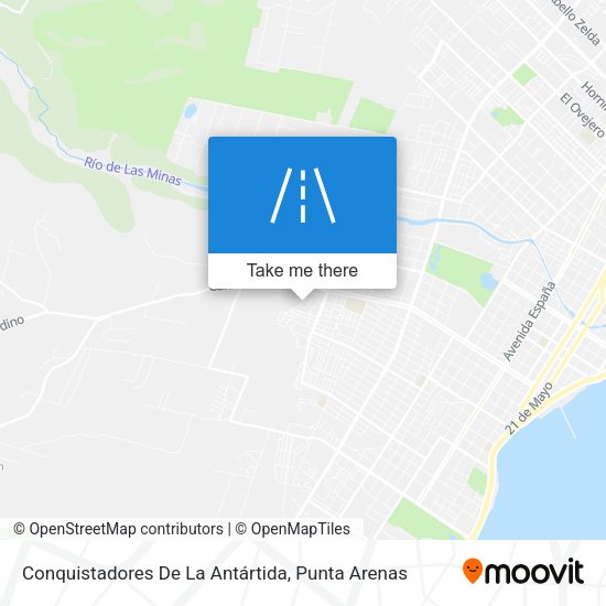 Mapa de Conquistadores De La Antártida