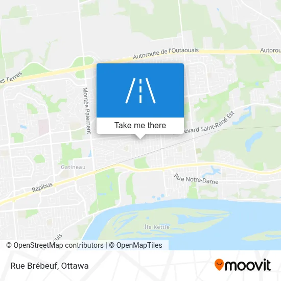 Rue Brébeuf map