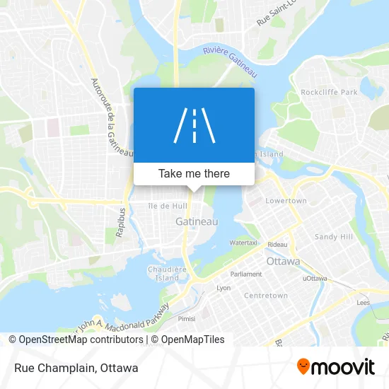 Rue Champlain map