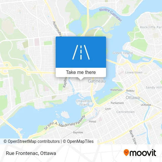 Rue Frontenac map