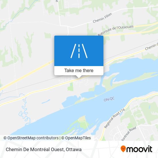 Chemin De Montréal Ouest map