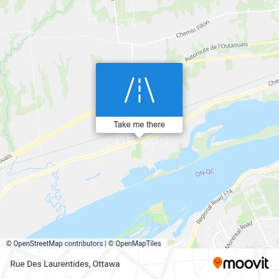 Rue Des Laurentides map