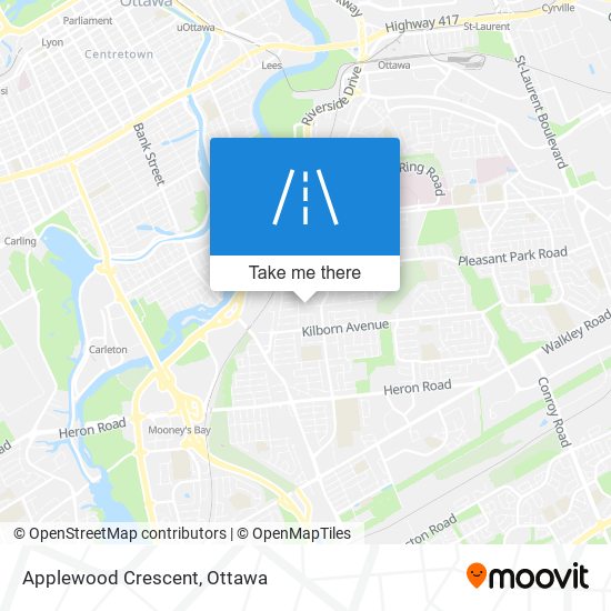 Applewood Crescent map