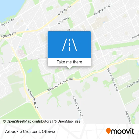 Arbuckle Crescent map