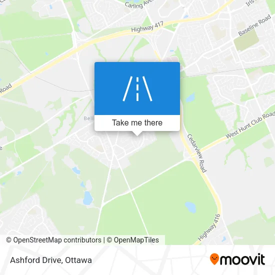 Ashford Drive map