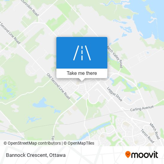 Bannock Crescent map