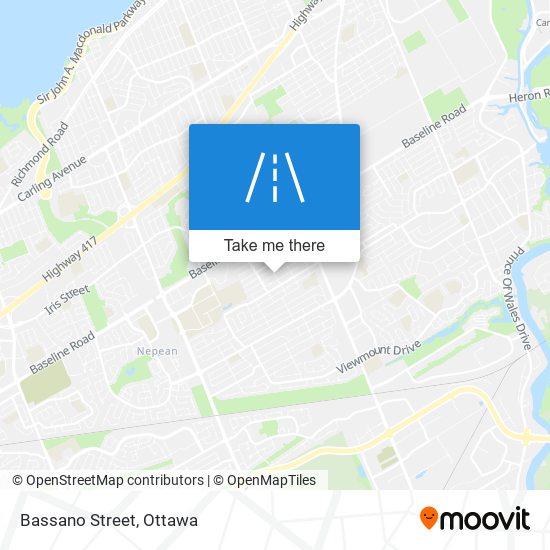 Bassano Street map