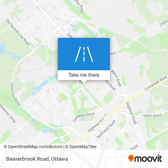 Beaverbrook Road map